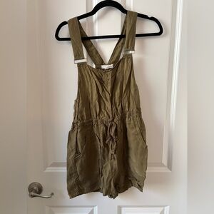 Honey Punch Olive Green Sleeveless Jumpsuit